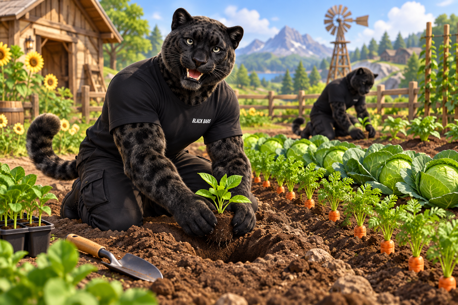 Farm mode: illustrative example of gameplay