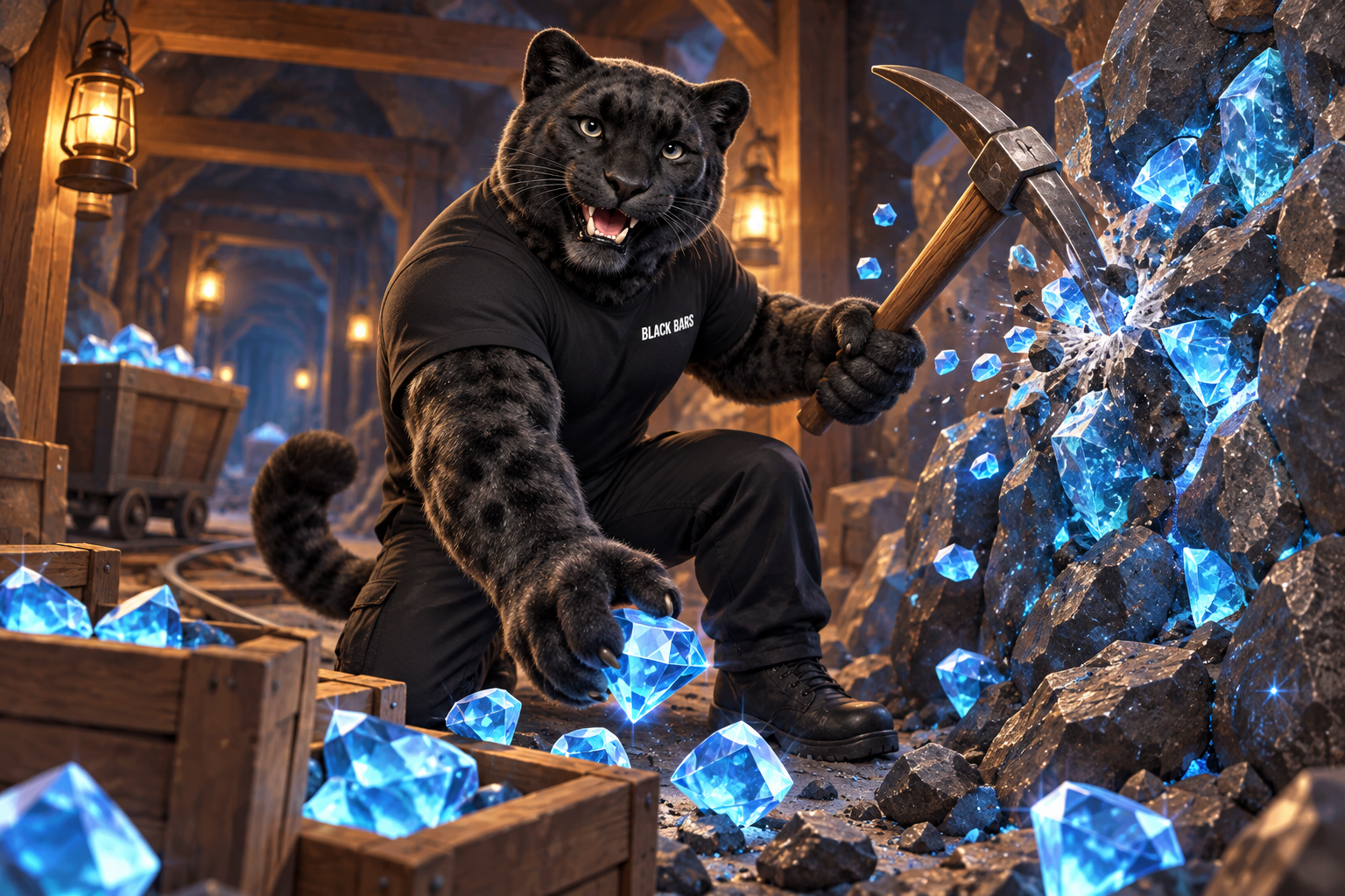 Mining mode: illustrative example of gameplay